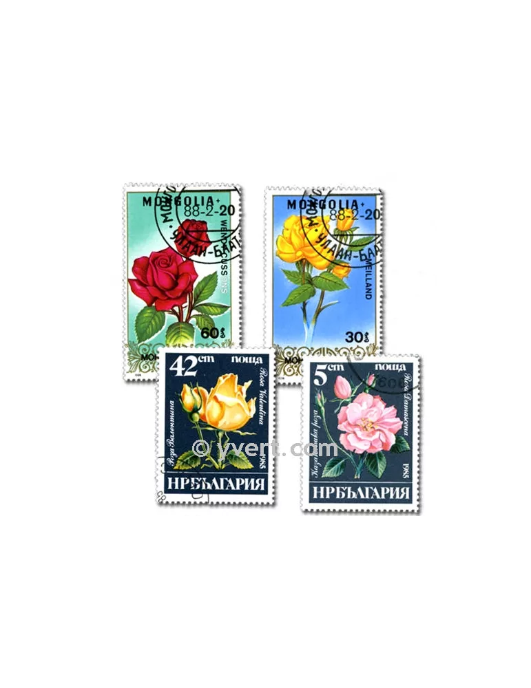 FLORE : pochette de 100 timbres (Oblitérés)