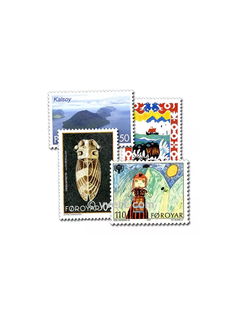 FEROE : pochette de 25 timbres (Oblitérés)