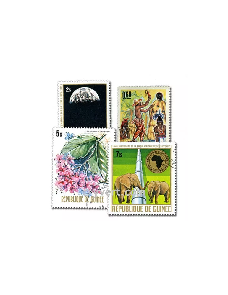 GUINEE FRANCAISE : pochette de 200 timbres (Oblitérés)