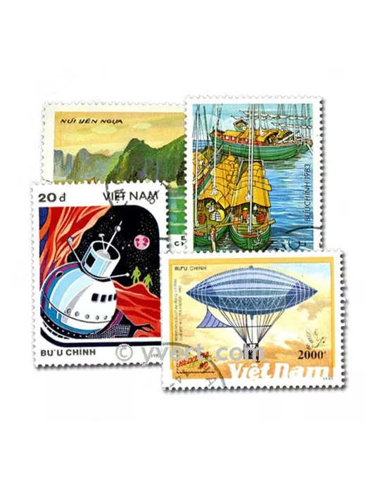 VIETNAM : pochette de 100 timbres (Oblitérés)