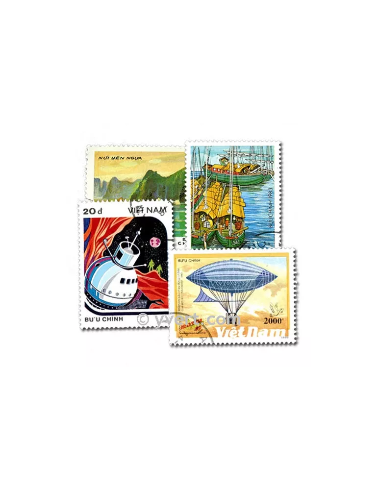 VIETNAM : pochette de 200 timbres (Oblitérés)