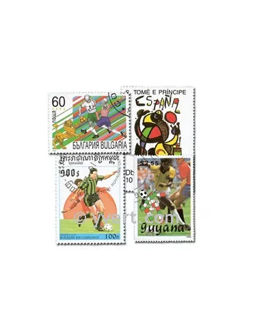 FOOTBALL : pochette de 300 timbres (Oblitérés)