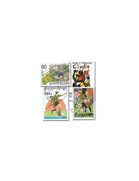 FOOTBALL : pochette de 300 timbres (Oblitérés)