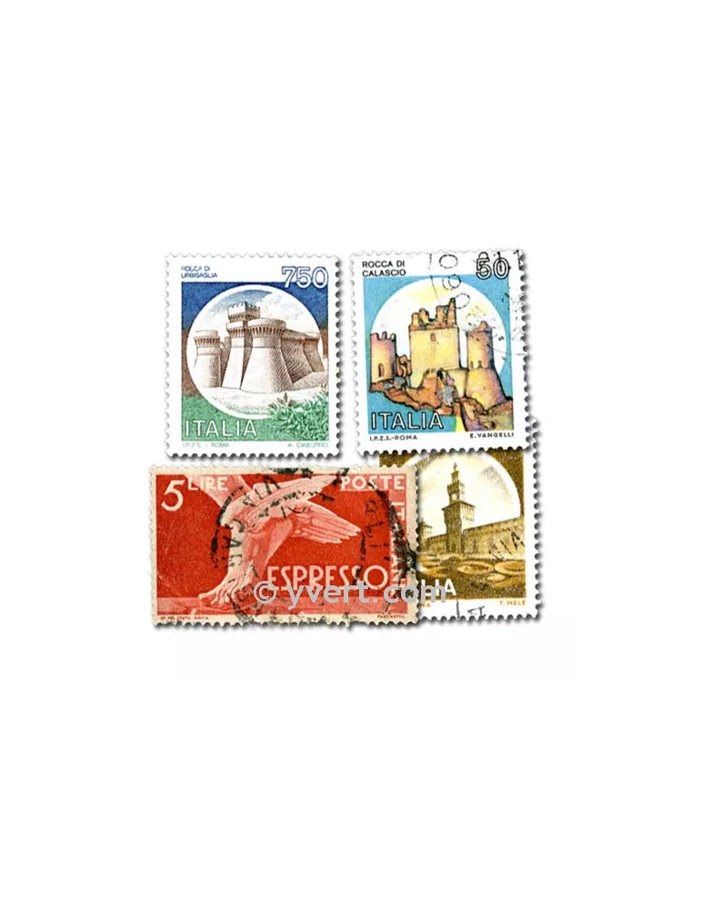 ITALIE : pochette de 1000 timbres (Oblitérés)