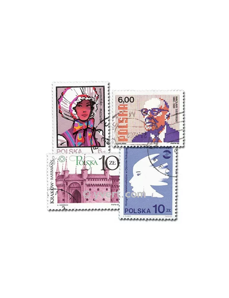 POLOGNE : pochette de 1000 timbres (Oblitérés)