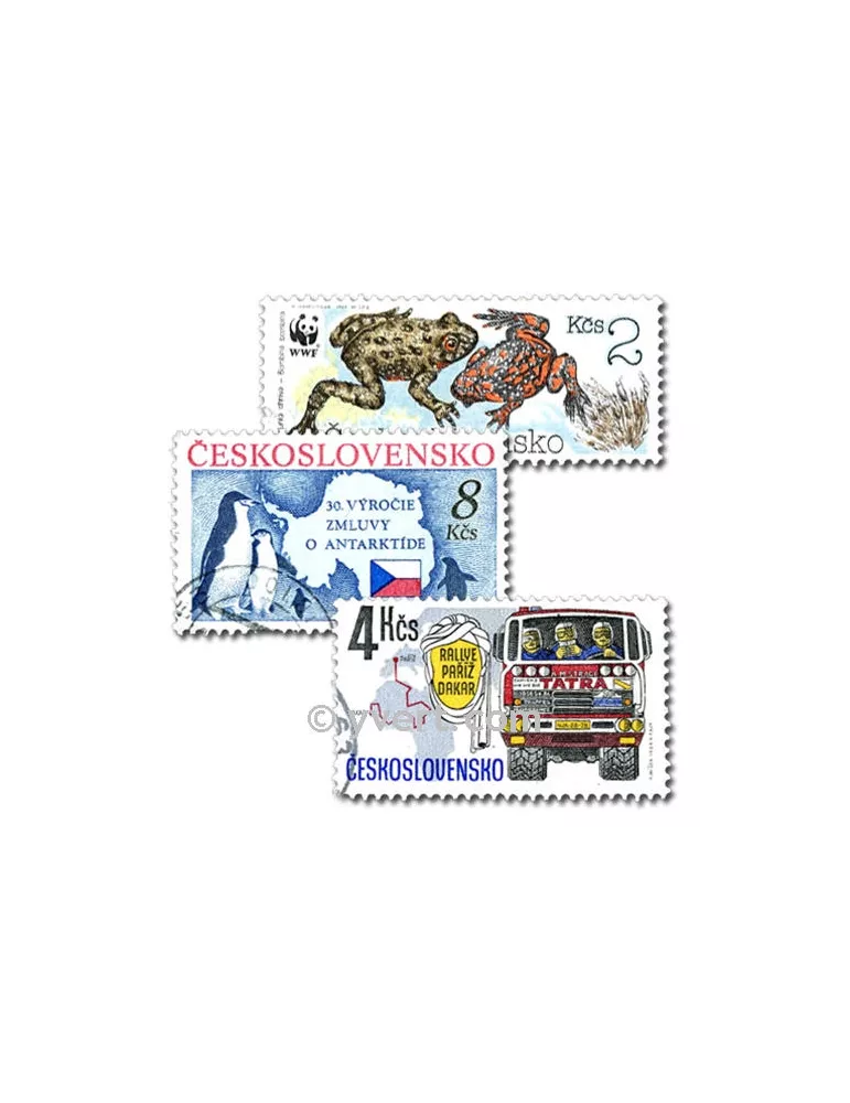 TCHECOSLOVAQUIE : pochette de 300 timbres (Oblitérés)