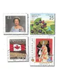 CANADA : pochette de 200 timbres (Oblitérés)