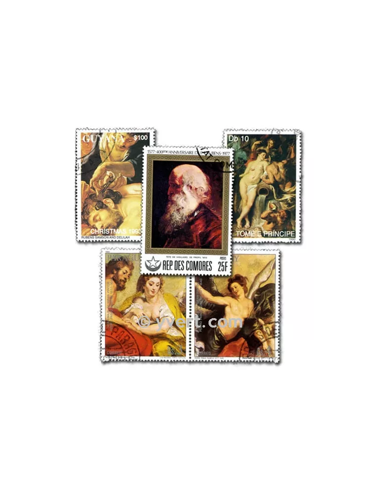 RUBENS : pochette de 50 timbres (Oblitérés)