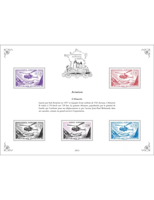 Blocs PATRIMOINE DE FRANCE EN TIMBRES (2023)