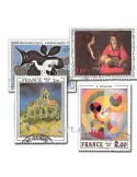 FRANCE TABLEAUX : pochette de 100 timbres (Oblitérés)