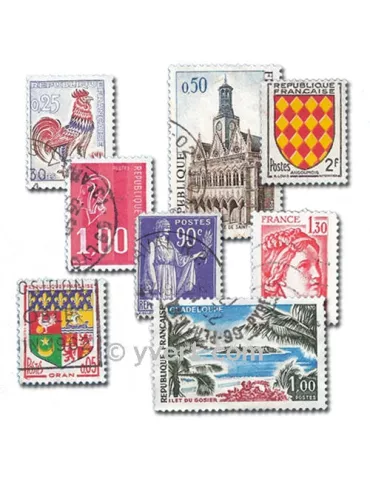 FRANCE : pochette de 1500 timbres (Oblitérés)