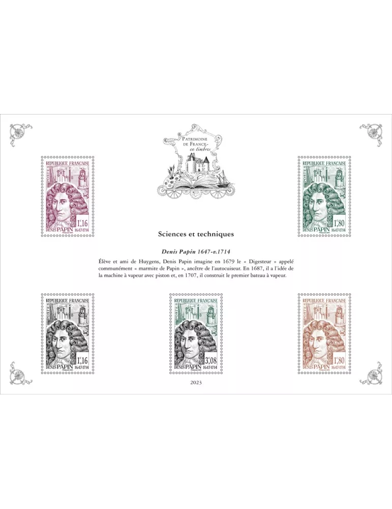 Blocs PATRIMOINE DE FRANCE EN TIMBRES (2023)