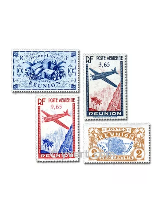 REUNION CFA : pochette de 25 timbres (Oblitérés)
