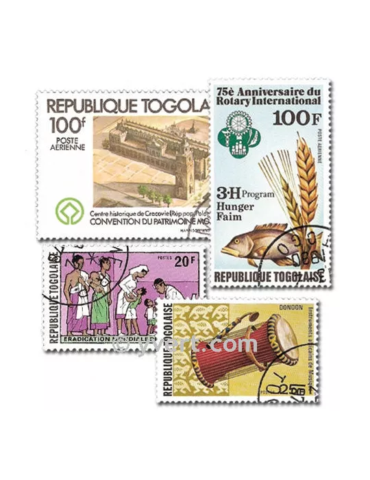 TOGO : pochette de 100 timbres (Oblitérés)