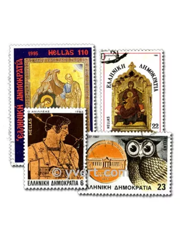 GRECE : pochette de 300 timbres (Oblitérés)