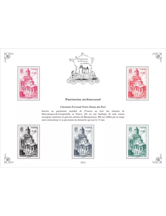 Blocs PATRIMOINE DE FRANCE EN TIMBRES (2023)