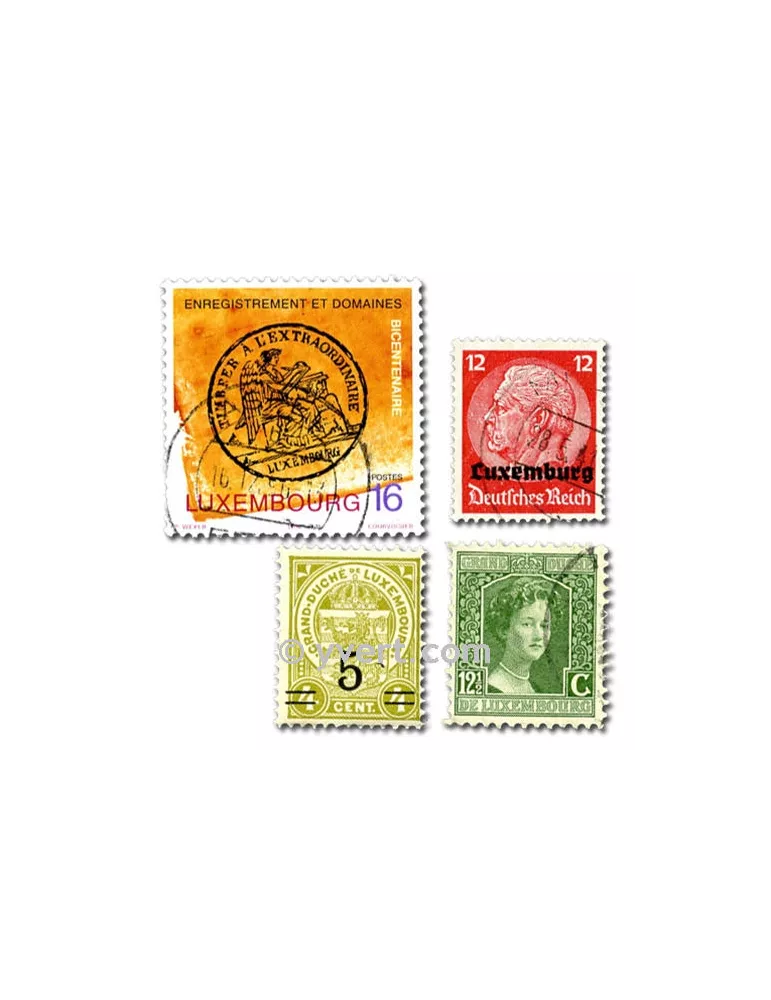 LUXEMBOURG : pochette de 500 timbres (Oblitérés)