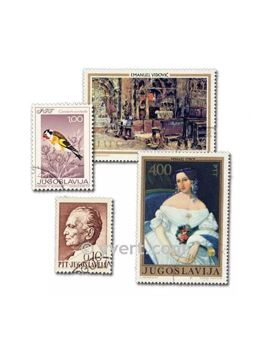YOUGOSLAVIE : pochette de 200 timbres (Oblitérés)