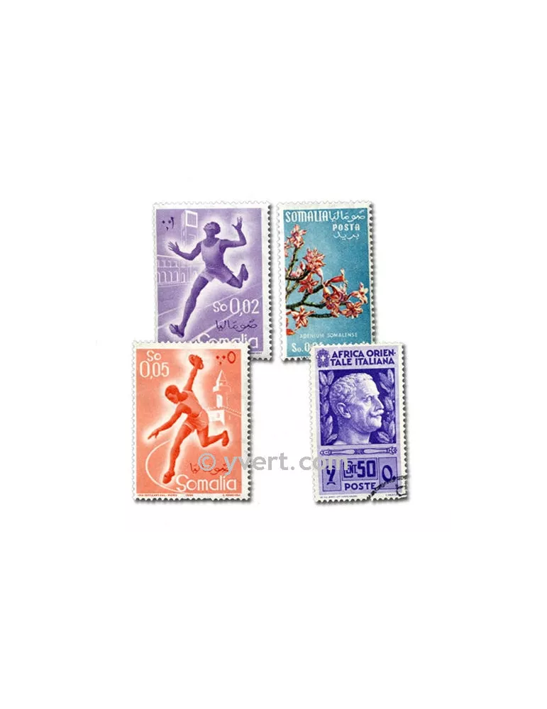 POSS ITALIENNES : pochette de 50 timbres (Oblitérés)