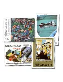 NICARAGUA : pochette de 100 timbres (Oblitérés)