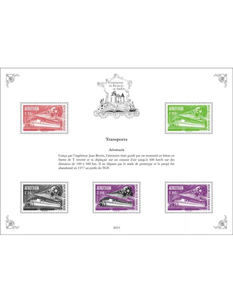 Blocs PATRIMOINE DE FRANCE EN TIMBRES (2023)