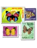 PAPILLONS : pochette de 500 timbres (Oblitérés)