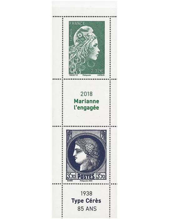 n° 1532 (n° 5736/5738) - Timbre France Carnets Divers (Marianne l'Engagée et type Cérès 1938)