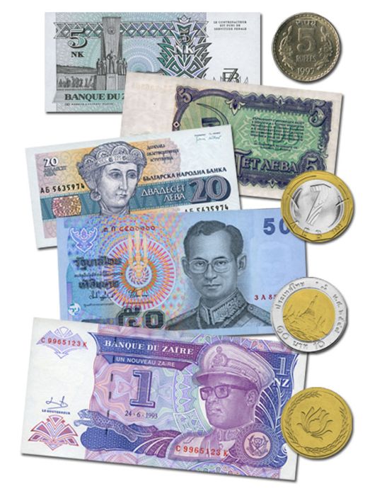 CHINE : Pochette de5 billets