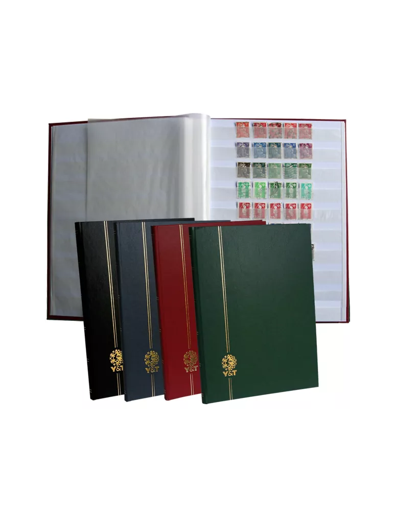 PERFECTA : Classeur fixe pour timbres (Grand modèle-Pages Blanches-64p.)