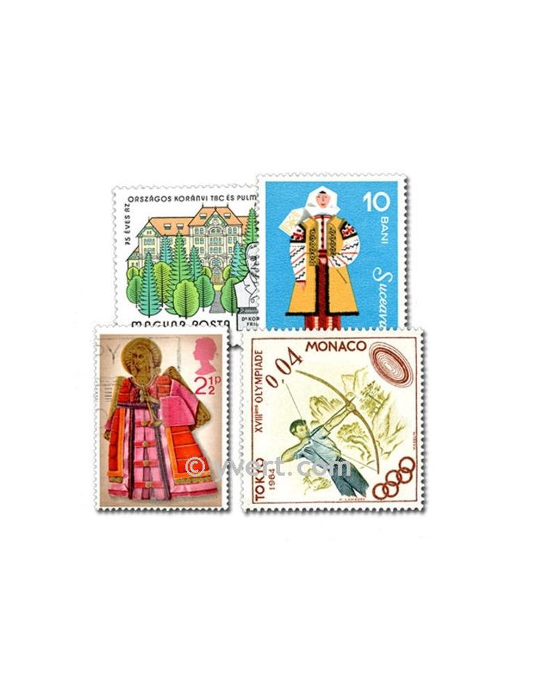 EUROPE : pochette de 1000 timbres (Oblitérés)