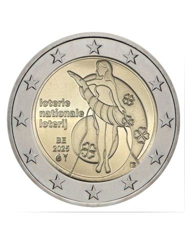 BU : 2 EURO COMMEMORATIVE 2025 COINCARD : BELGIQUE - LOTERIE NATIONALE (Version flamande) 2