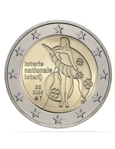 BU : 2 EURO COMMEMORATIVE 2025 COINCARD : BELGIQUE - LOTERIE NATIONALE (Version flamande) 2