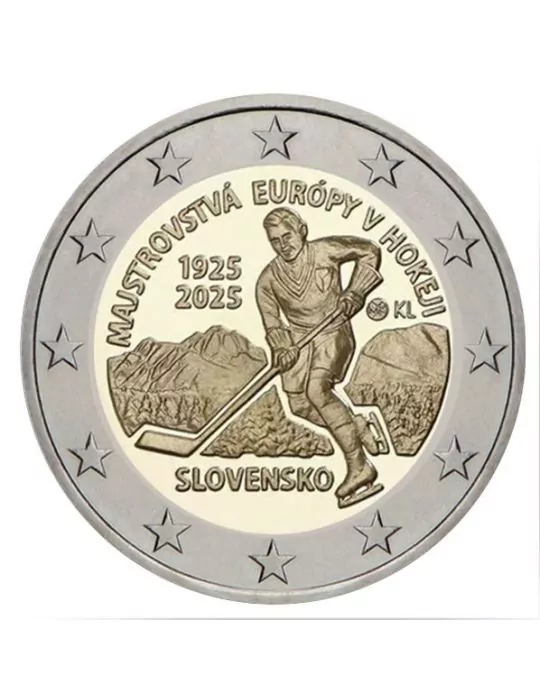 2 EURO COMMEMORATIVE 2025 : SLOVAQUIE (Hockey sur glace)
