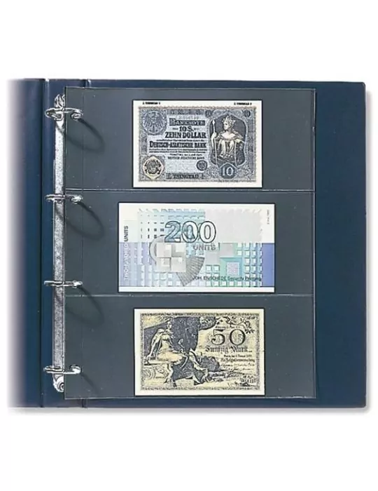 FEUILLES COMPACT A4 (6 POCHES ETIQUETTES DE VIN : 220x95mm) - SAFE® (x10)