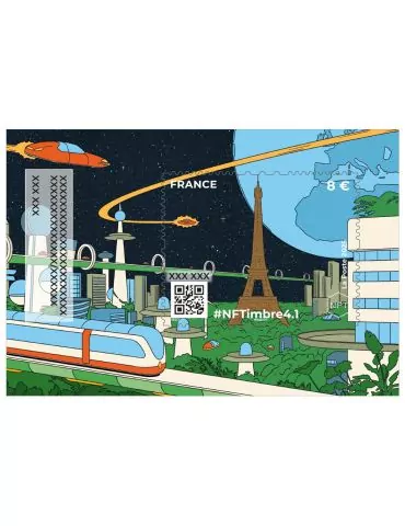 n° 4-1 - Timbre FRANCE Timbres Crypto