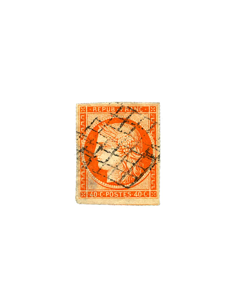 n° 1/6 obl. (Qualité : B) - Type Cérès (1ère émission)