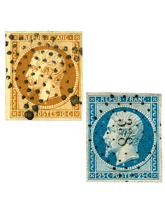 n° 9/10 obl. (Qualité : B) - Prince-président Louis-Napoléon (Présidence)