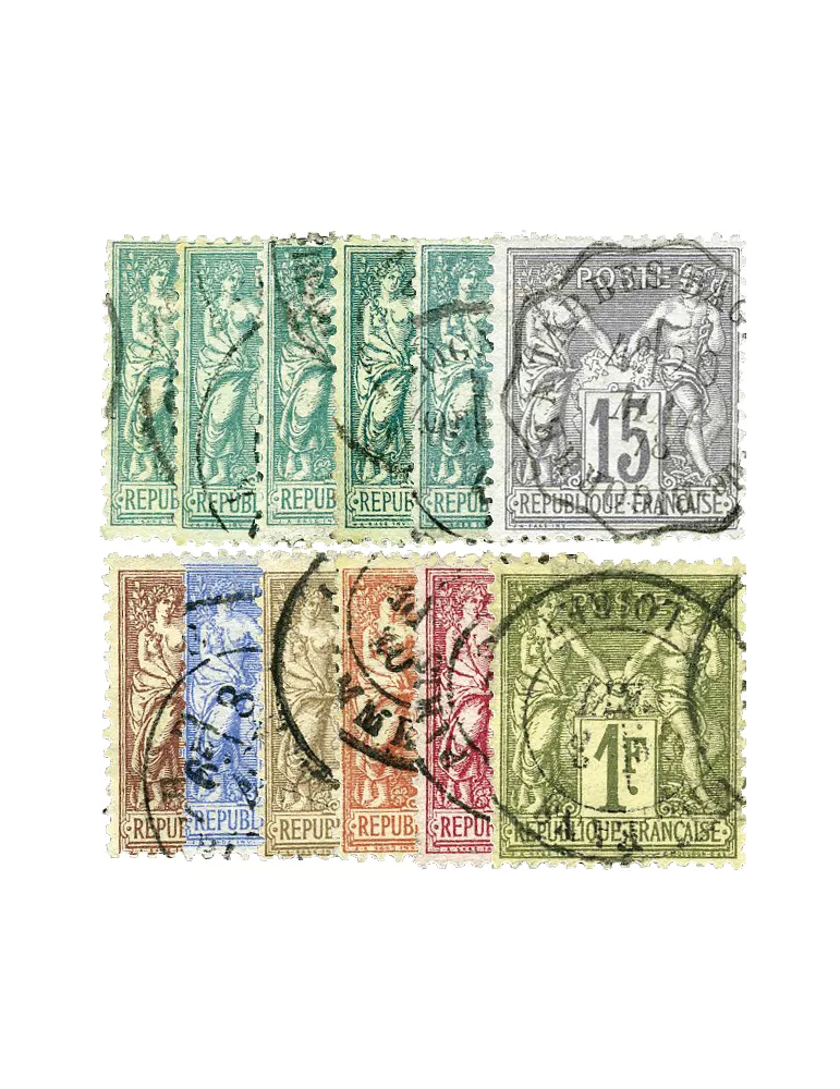 n° 61/72 obl. (Qualité : B) - Type Sage (Type I)