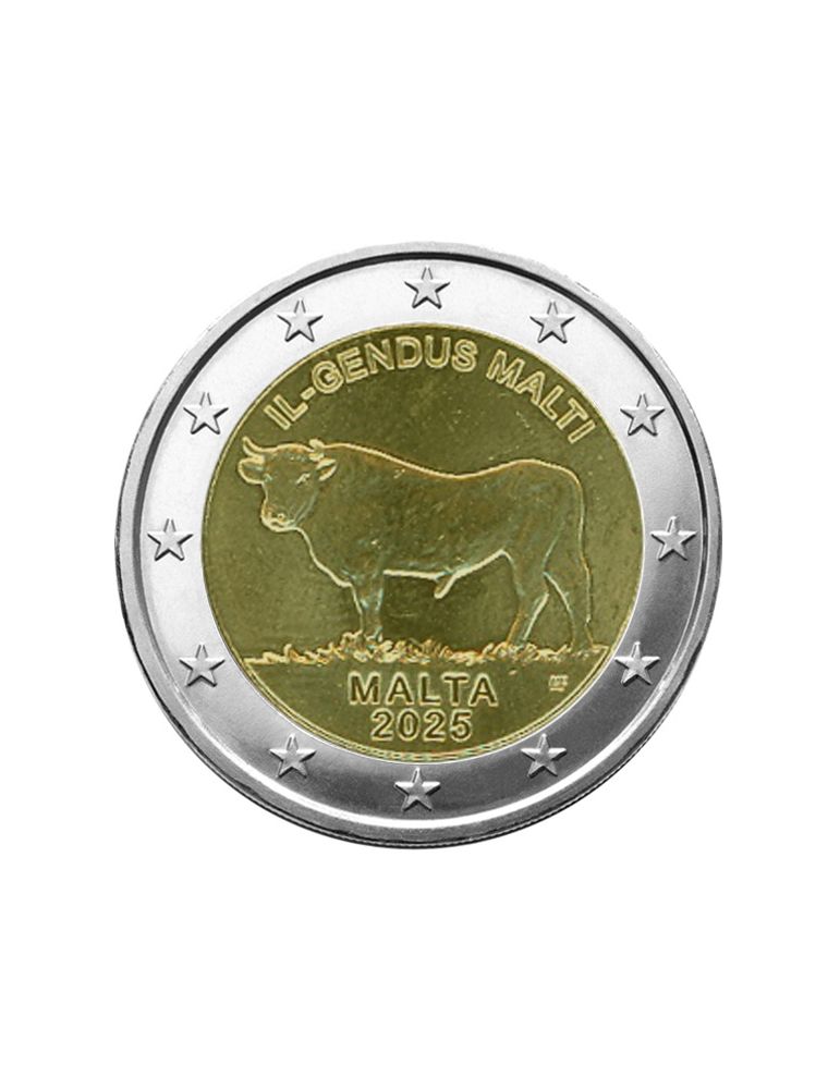 BU : 2 EURO COMMEMORATIVE 2025 : MALTE (Le Boeuf Maltais)