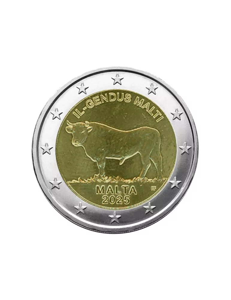 BU : 2 EURO COMMEMORATIVE 2025 : MALTE (Le Boeuf Maltais)