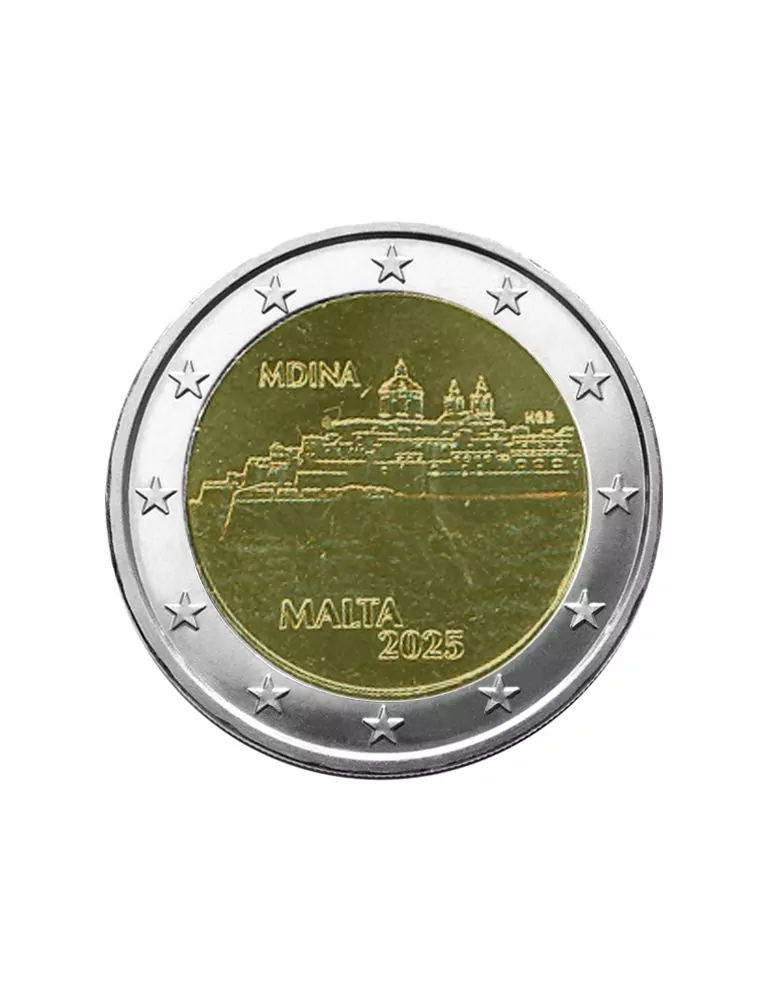 BU : 2 EURO COMMEMORATIVE 2025 : MALTE (Ville Fortifiée de Mdina)