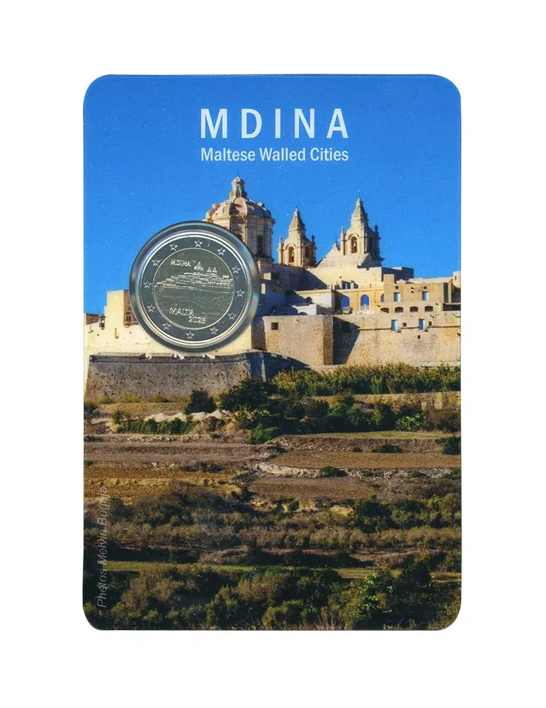 BU : 2 EURO COMMEMORATIVE 2025 : MALTE (Ville Fortifiée de Mdina)