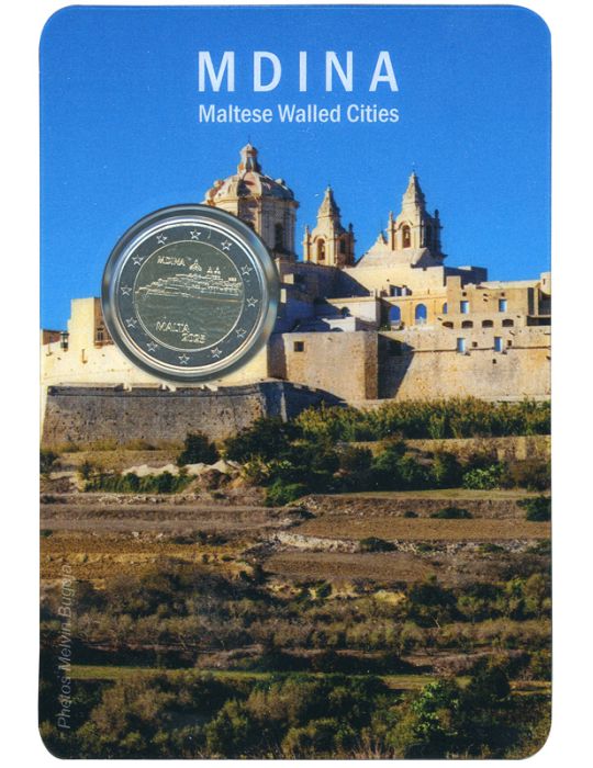 BU : 2 EURO COMMEMORATIVE 2025 : MALTE (Ville Fortifiée de Mdina)