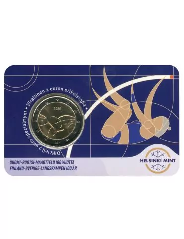 BU : 2 EURO COMMEMORATIVE 2025 COINCARD : FINLANDE - 100 ANS DU FINNKAMPEN - ATHLETISME (Version finlandaise)