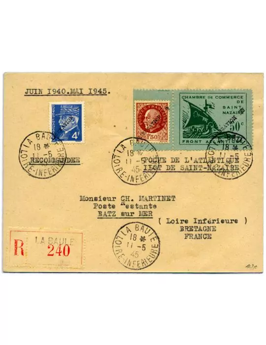 France : Timbres de Guerre (Saint-Nazaire)