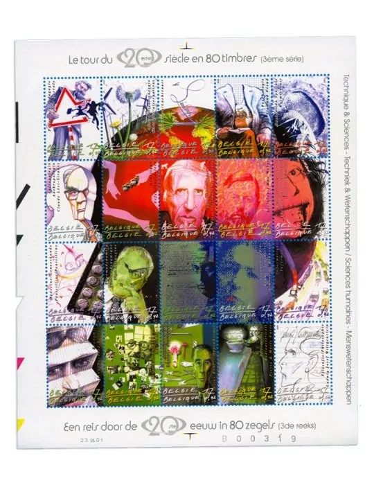 n° 2855/2874, 2940/2959, 3019/3038 - Timbre BELGIQUE Poste