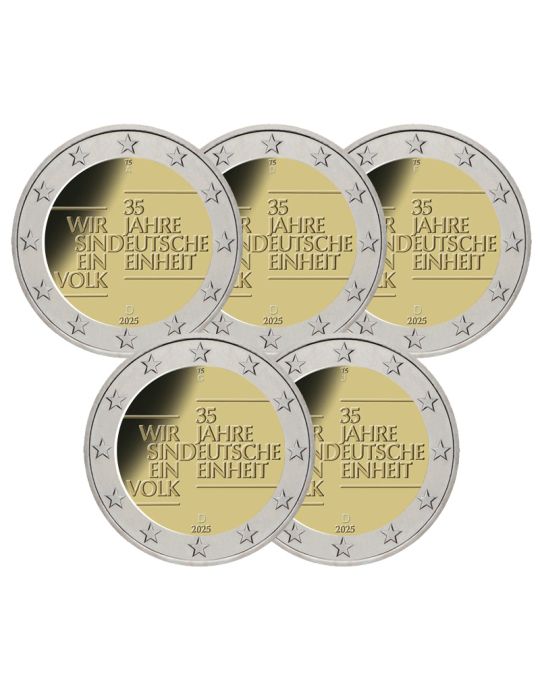 2 EURO COMMEMORATIVE 2025 : ALLEMAGNE (35 ans de la Réunification allemande) – 5 ATELIERS