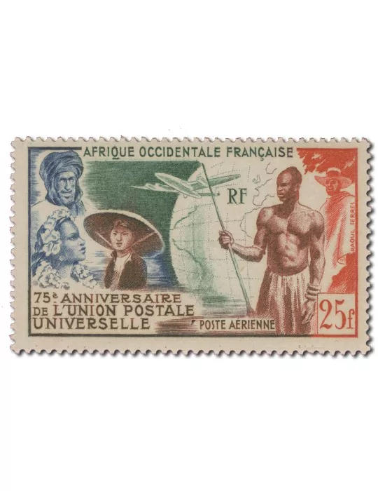 n° 15* - Timbre AOF Poste Aerienne