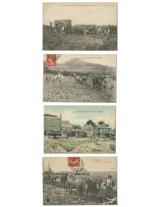4 CPA - Timbre FRANCE Cpa