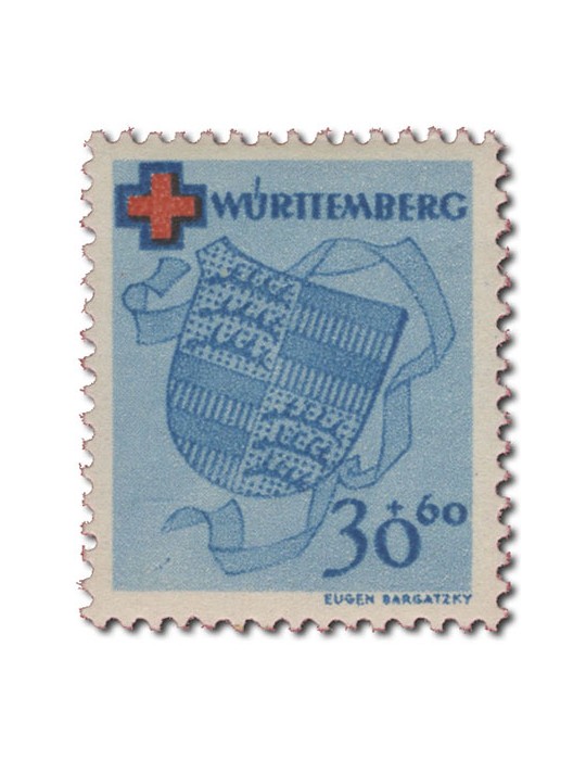 n° 38/41* - Timbre WURTEMBERG Poste